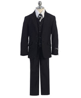 FG728 -  Boys 3pcs suit Black