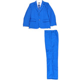 FK8041 - Boys 5pcs Suits - Ocean Blue, Chocolate and Lt Grey