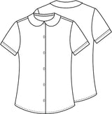 Madi -  Short Sleeve Peter Pan Blouse #FT-SE9383 - Growing Kids