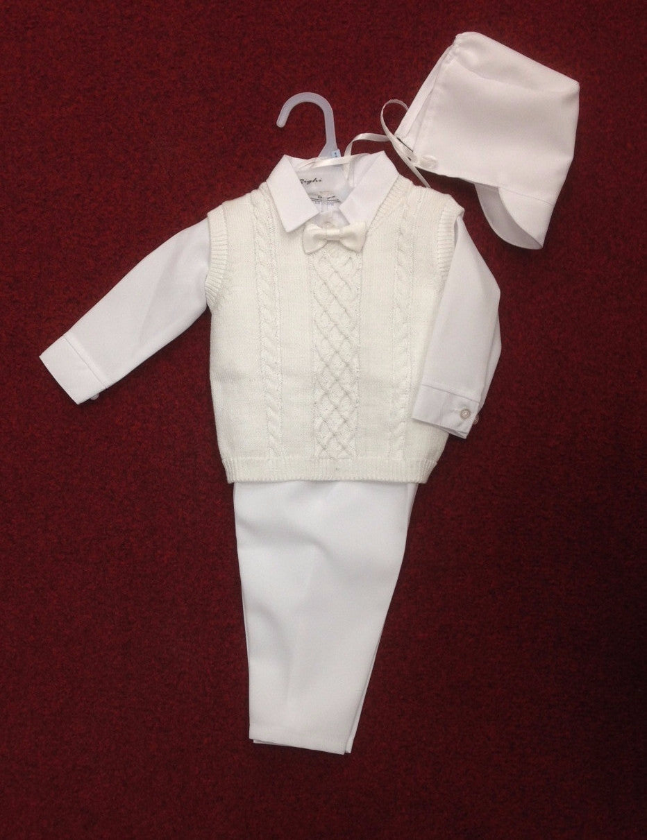 Knit vest Christening set#z-341 - Growing Kids