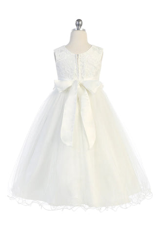 KD468-Lace Glitter Tulle Dress