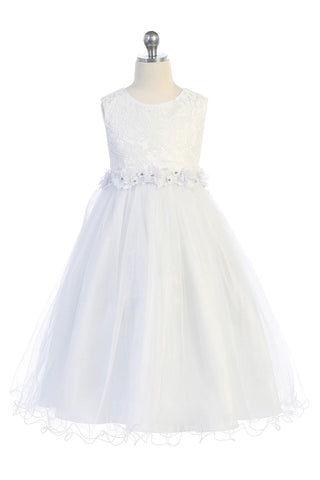KD468-Lace Glitter Tulle Dress