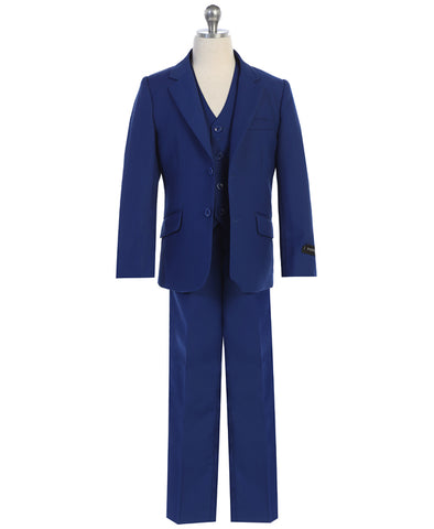FG691 -  Boys 3pcs suit Royal Blue