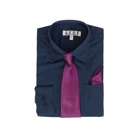 BOYS SHIRT/TIE/HANKY SET
