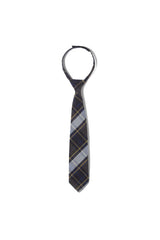 Cravate pour garçons à carreaux bleu/or #9012 