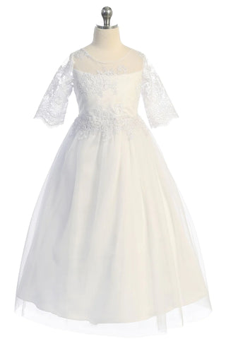KD510-Cording Lace Waterfall Dress