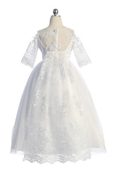 KD510-Cording Lace Waterfall Dress