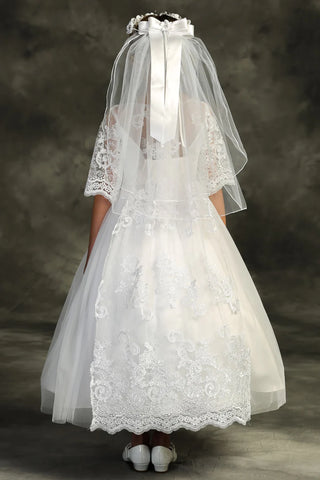 KD510-Cording Lace Waterfall Dress