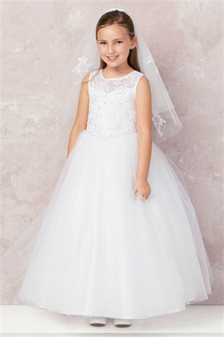 ADOR-1819904	Josefina Gown WHITE - Growing Kids