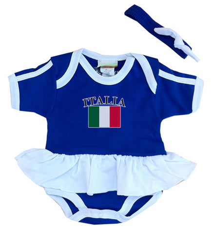 Girls ruffled soccer onesie - Growing Kids