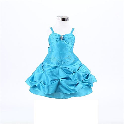 FK8027 Turquoise Dress w/Bolero - Growing Kids