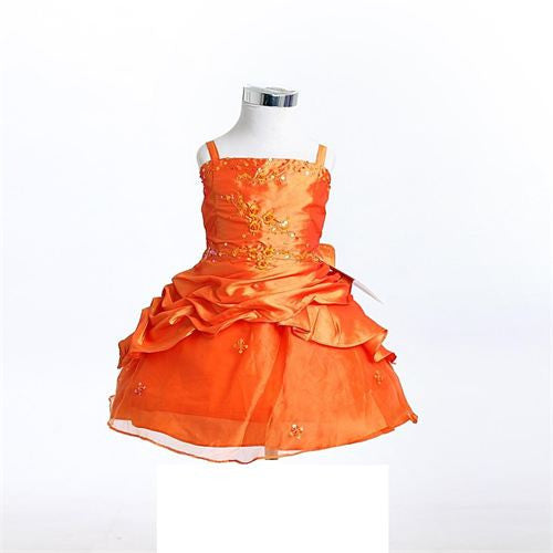 FK8033 Orange Dress - Growing Kids