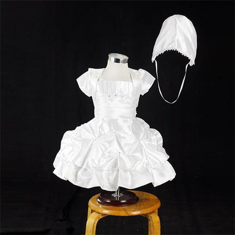 FK8087/8076 White Dress - Growing Kids