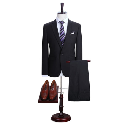 DAROuomo Men Suits Blazer With Pants Slim Fit Casual One Button Jacket for Wedding - Growing Kids