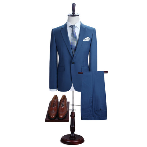 DAROuomo Men Suits Blazer With Pants Slim Fit Casual One Button Jacket for Wedding - Growing Kids