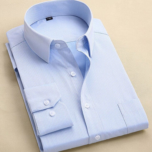 Long Sleeve Slim Men Dress Shirt 2017 Brand New Fashion Designer High Quality Solid Male Clothing Fit Business Shirts 4XL YN045 - Growing Kids