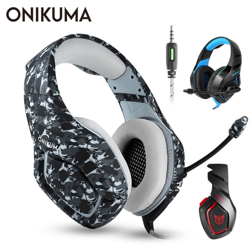 Luca's ONIKUMA K1 PS4 Gaming Headset casque Wired PC Stereo Earphones Headphones with Microphone for New Xbox One/Laptop Tablet Gamer - Growing Kids