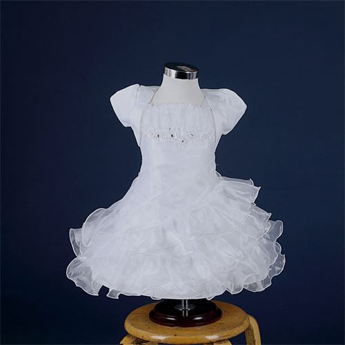 FK8090/8080  White Dress with hat - Growing Kids