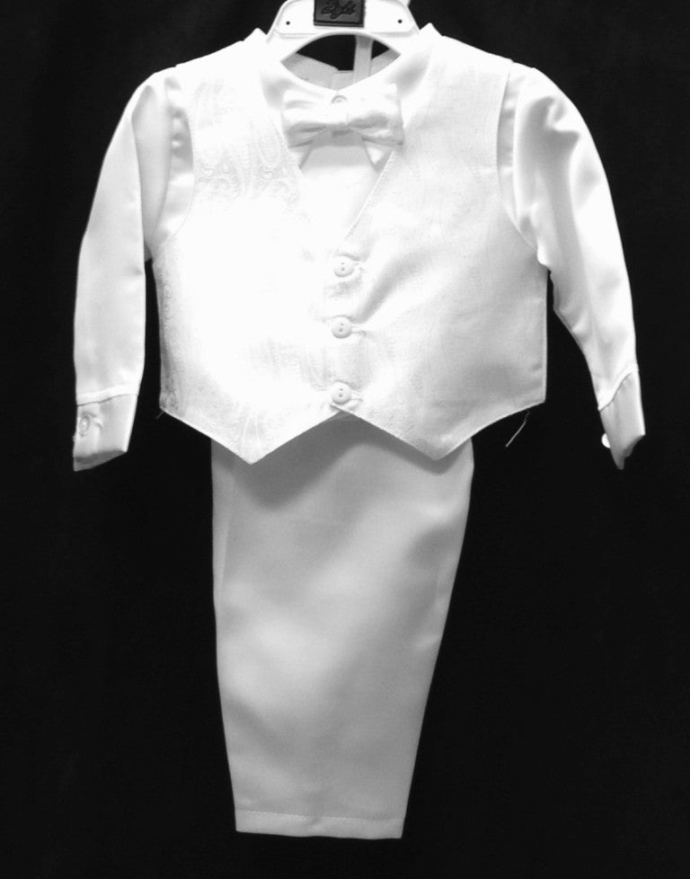 4pcs. Christening Vest set w/Bonnet #Zg-Z295 - Growing Kids