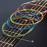 6 pièces/ensemble cordes de guitare acoustique arc-en-ciel cordes de guitare colorées EA pour guitare Folk acoustique guitare classique Multi couleur