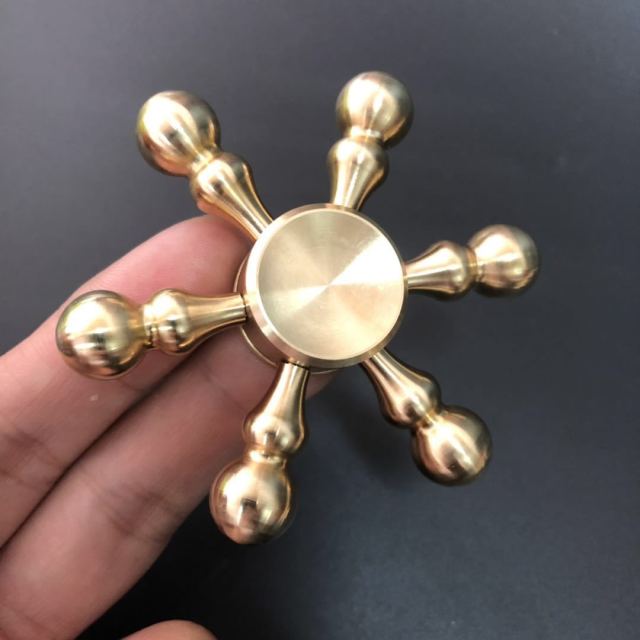 Novel Fidget Spinner Copper Finger Toys Brass Alloy Hand Fingertip Gyro Metal Bearing Relieve Stress For Kids Children Boys Gift