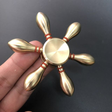 Novel Fidget Spinner Copper Finger Toys Brass Alloy Hand Fingertip Gyro Metal Bearing Relieve Stress For Kids Children Boys Gift