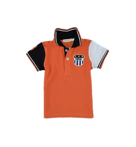 Promo: Boys casual multi colors sports t shirt summer short sleeve clothes boys top tee back to school kids polo shirts kids clothes t - Growing Kids