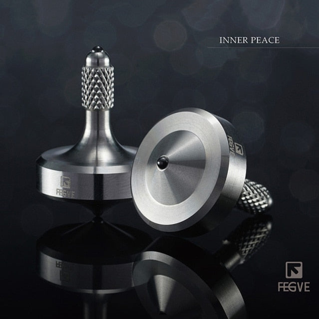 FEGVE Mini Gyro Fidget Spinner Hand Spinners Tainless Steel Metal Ceramic Beads Black Gold Silver Gyro Toy FG35